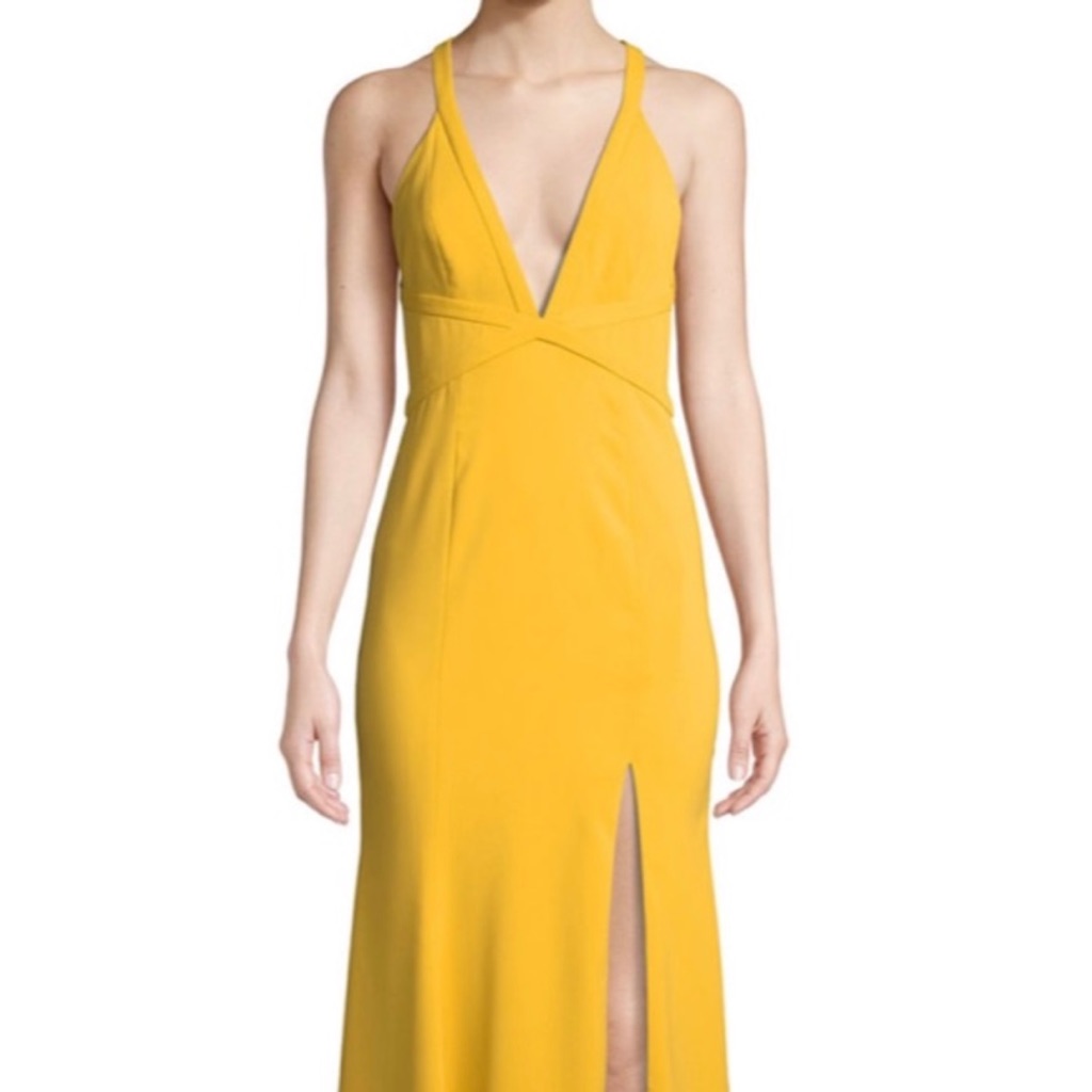 Nwt Jay Godfrey V Neck Crisscross Gown
